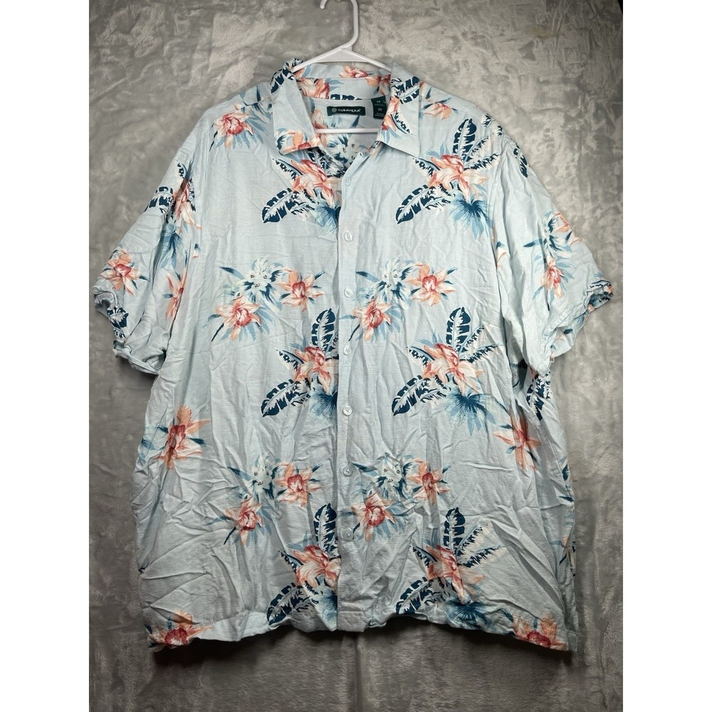 Cubavera Men's Rayon Blend Shirt Size 2X short sleeve vacation resort tropical